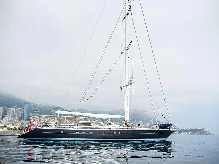 a boat on the water aboard BLUE PAPILLON Yacht for Sale