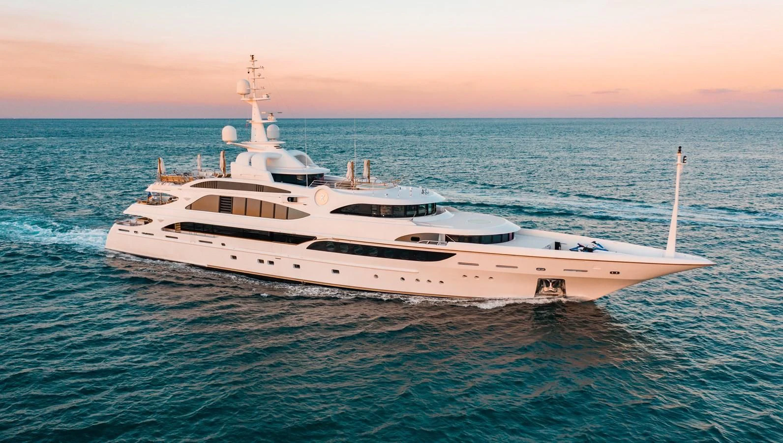 a white yacht in the water aboard SORRENTO Yacht for Sale