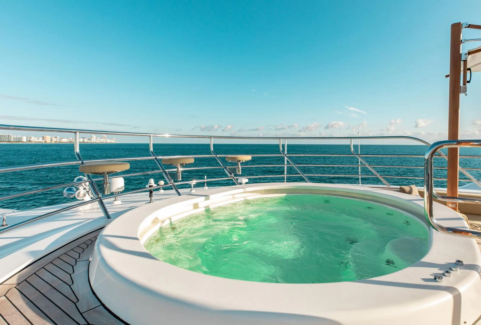 a pool on a balcony aboard SORRENTO Yacht for Sale