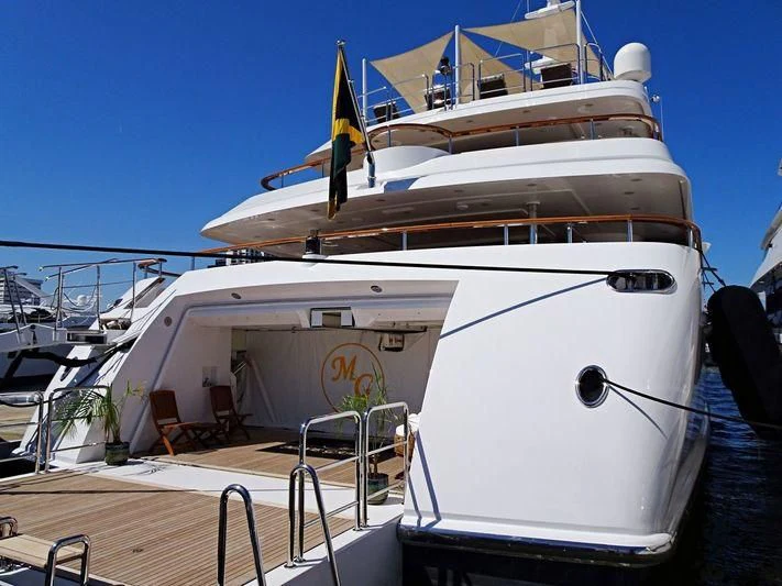 a boat docked at a pier aboard SORRENTO Yacht for Sale