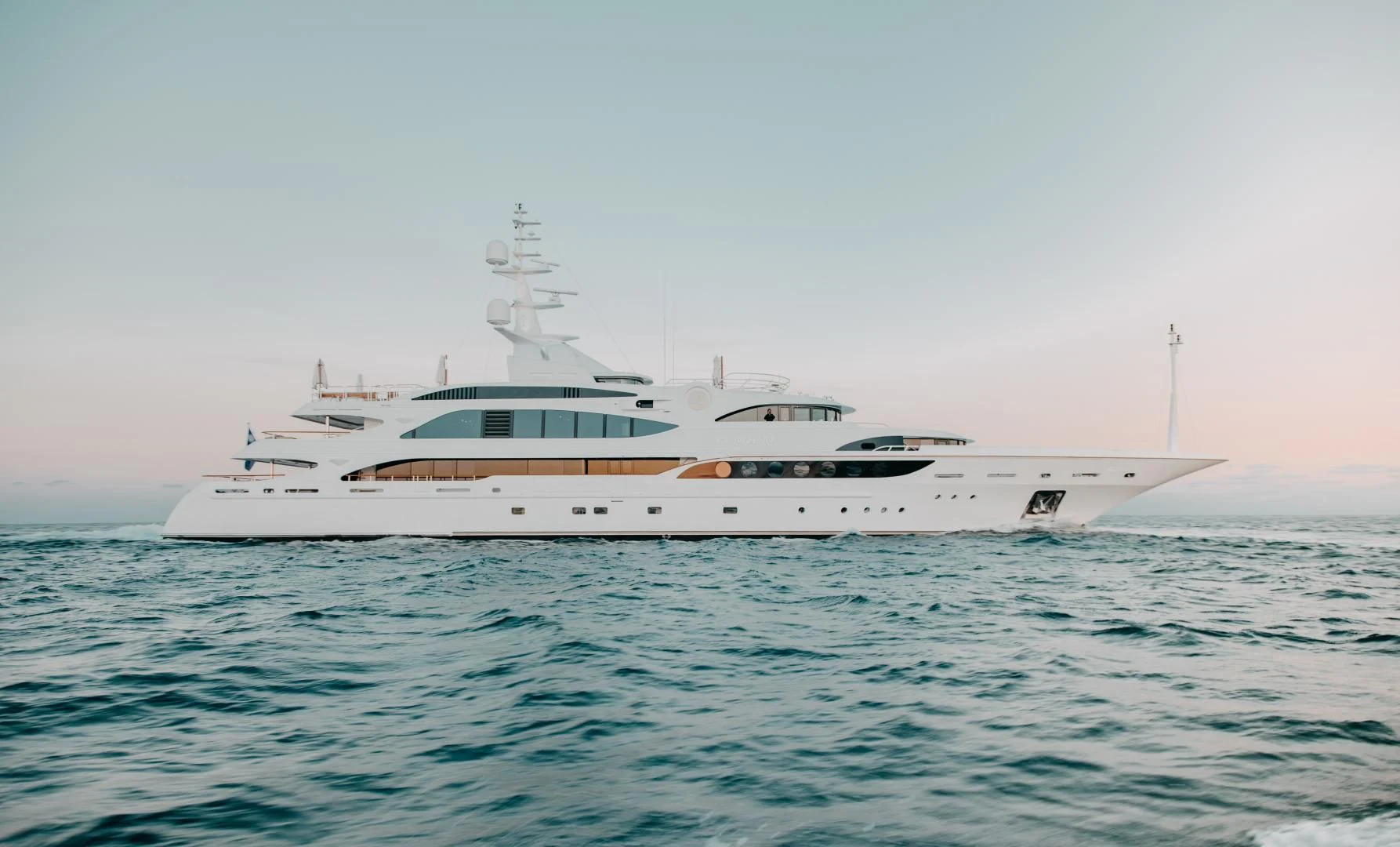 a white boat in the water aboard SORRENTO Yacht for Sale