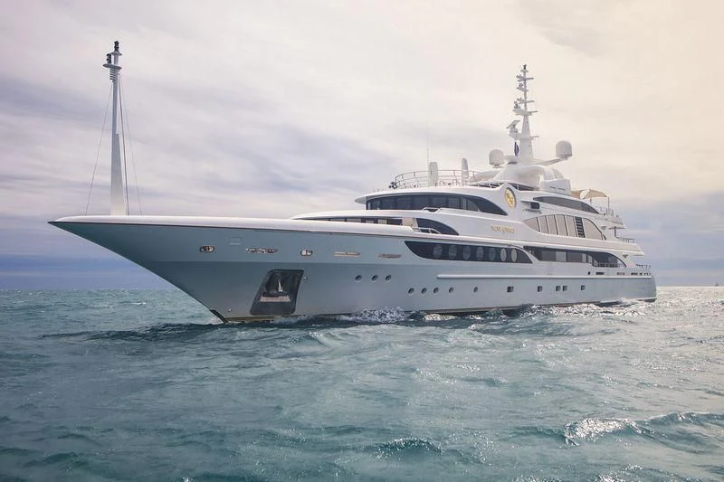 a white yacht in the ocean aboard SORRENTO Yacht for Sale