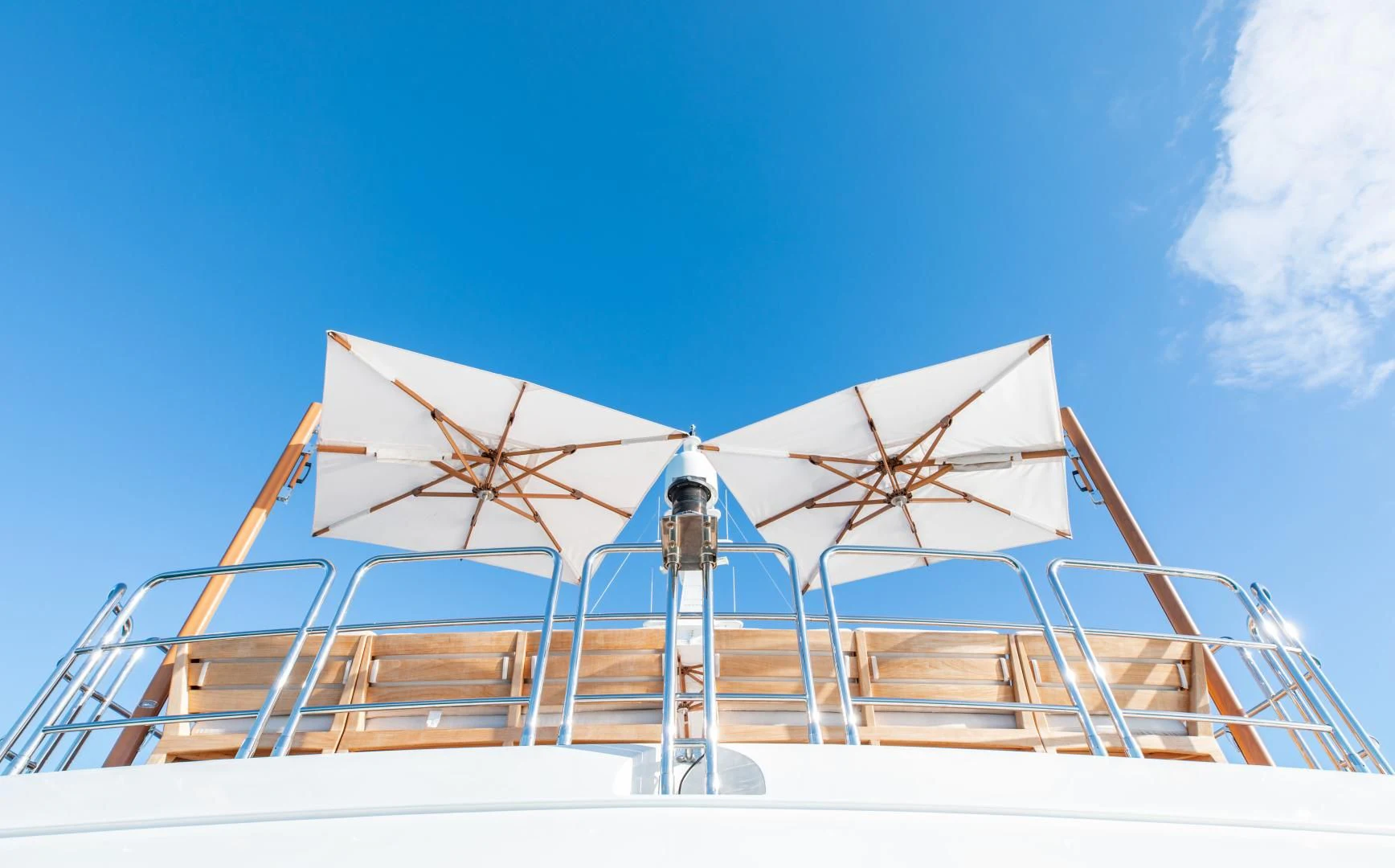 a white and blue building aboard SORRENTO Yacht for Sale