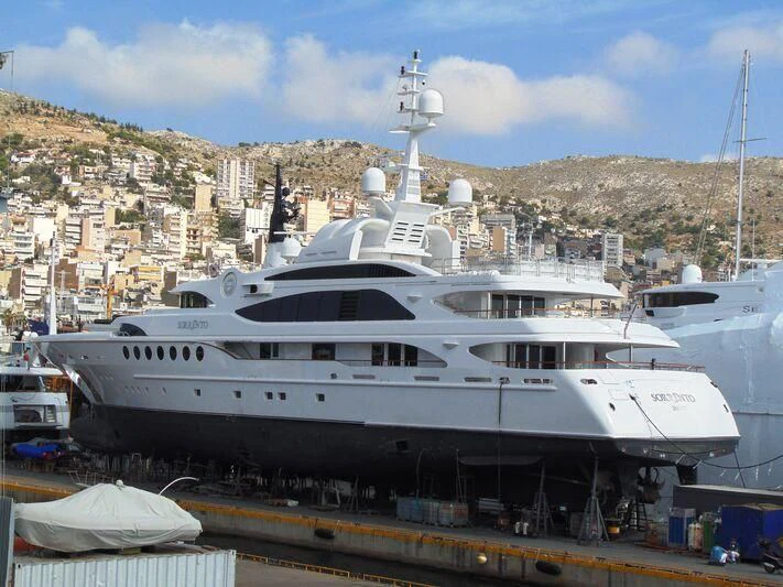 a large white ship aboard SORRENTO Yacht for Sale