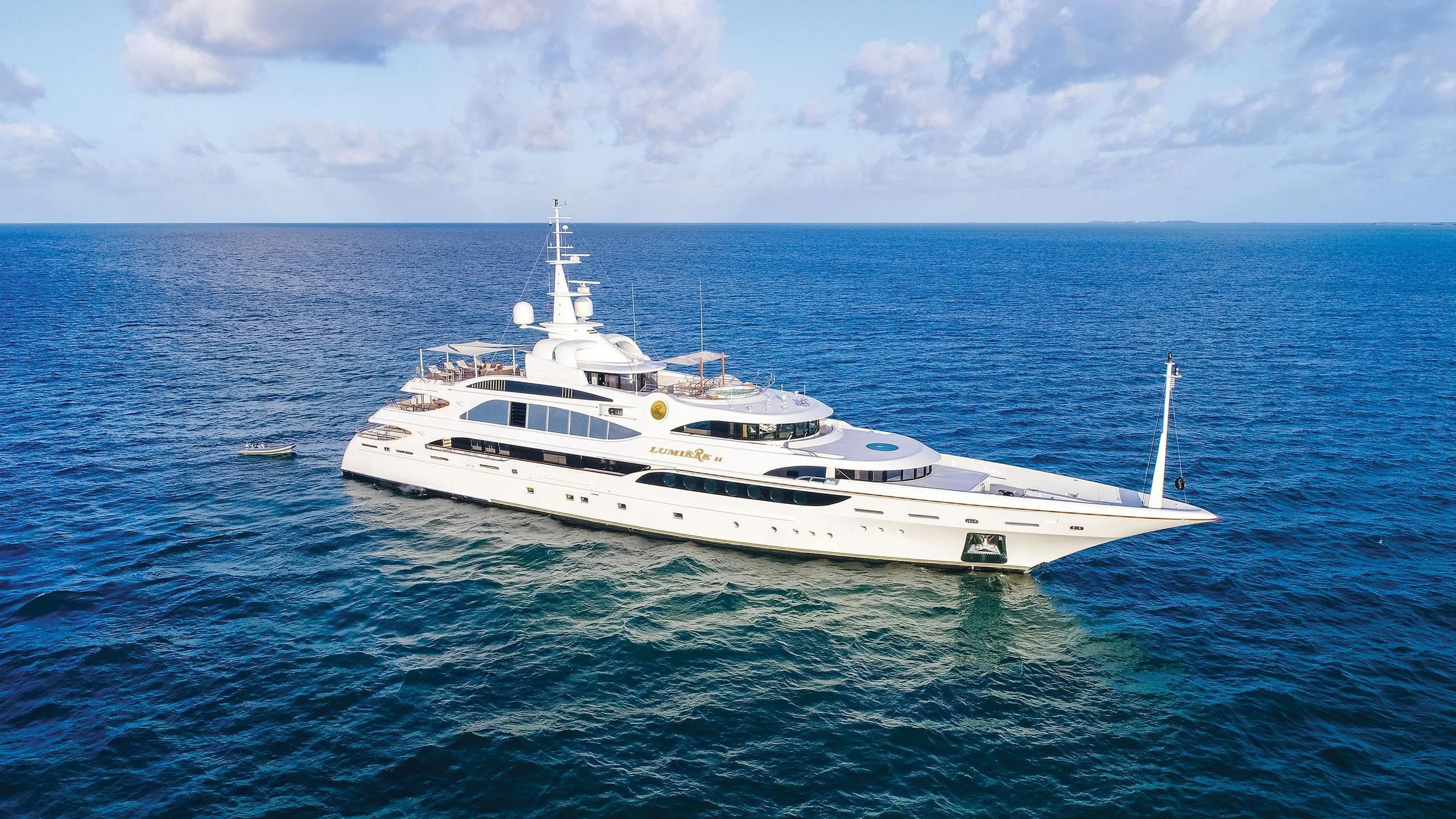 a white yacht in the water aboard SORRENTO Yacht for Sale