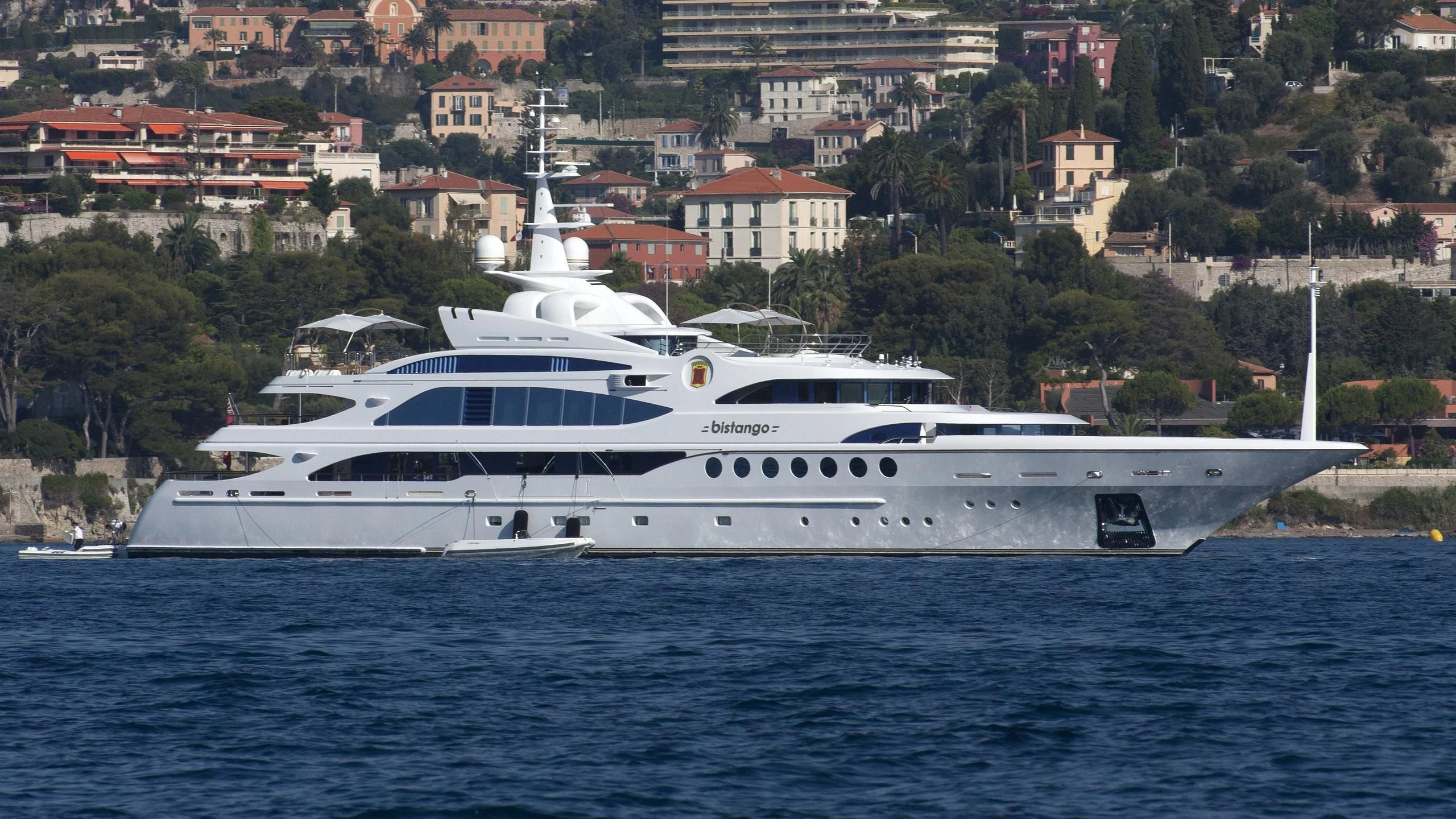 a white yacht in the water aboard SORRENTO Yacht for Sale