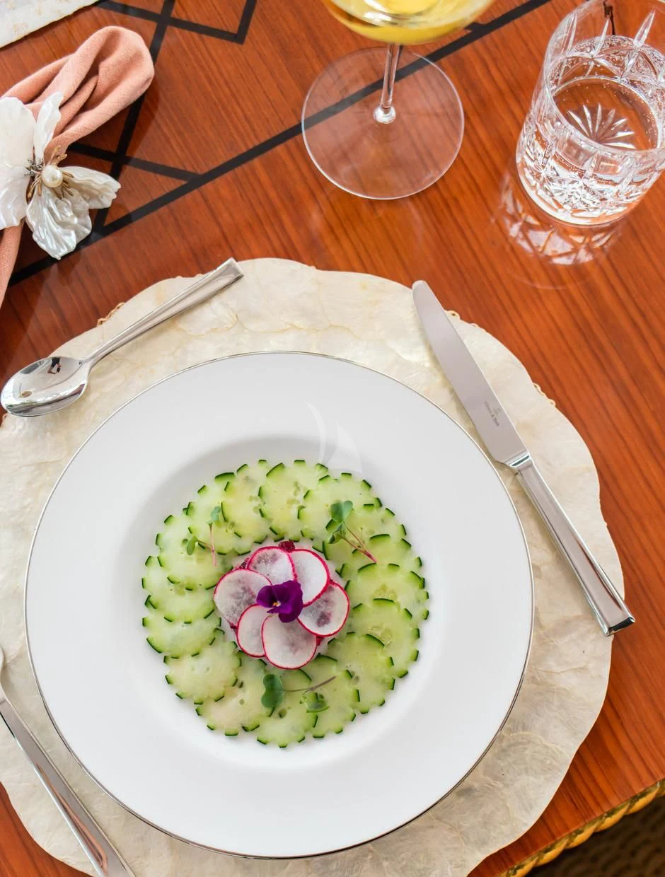 a plate with food on it aboard SORRENTO Yacht for Sale