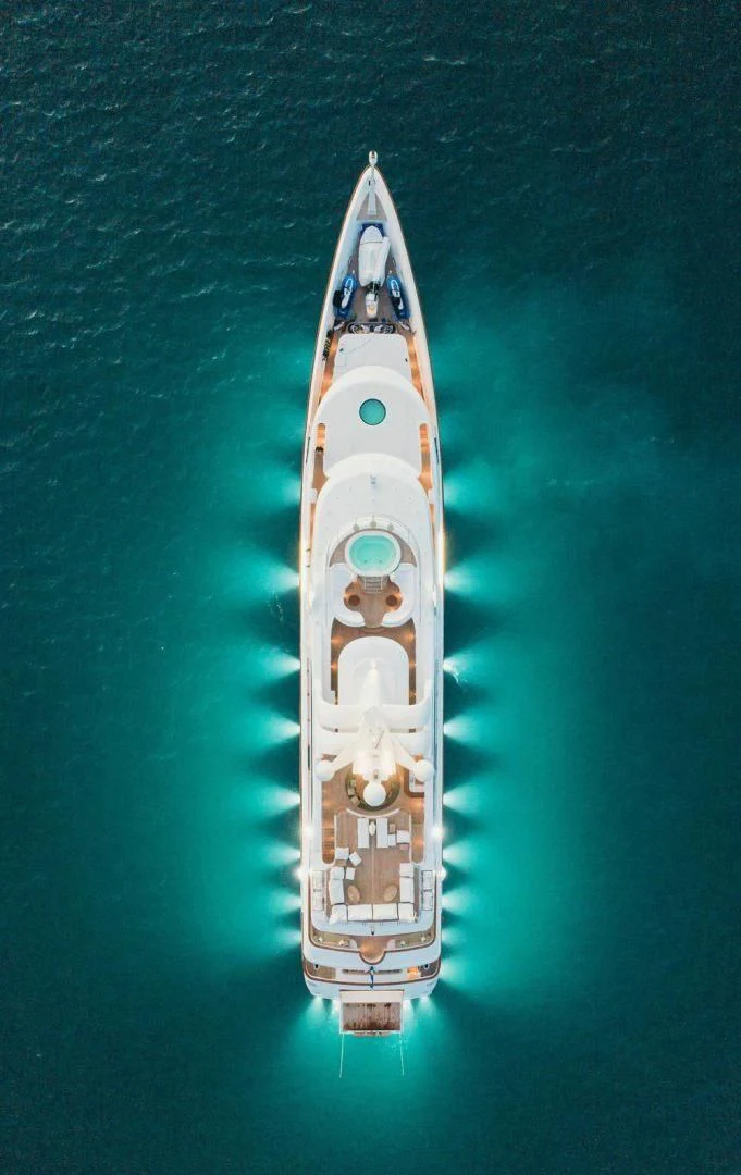 a space ship in the water aboard SORRENTO Yacht for Sale