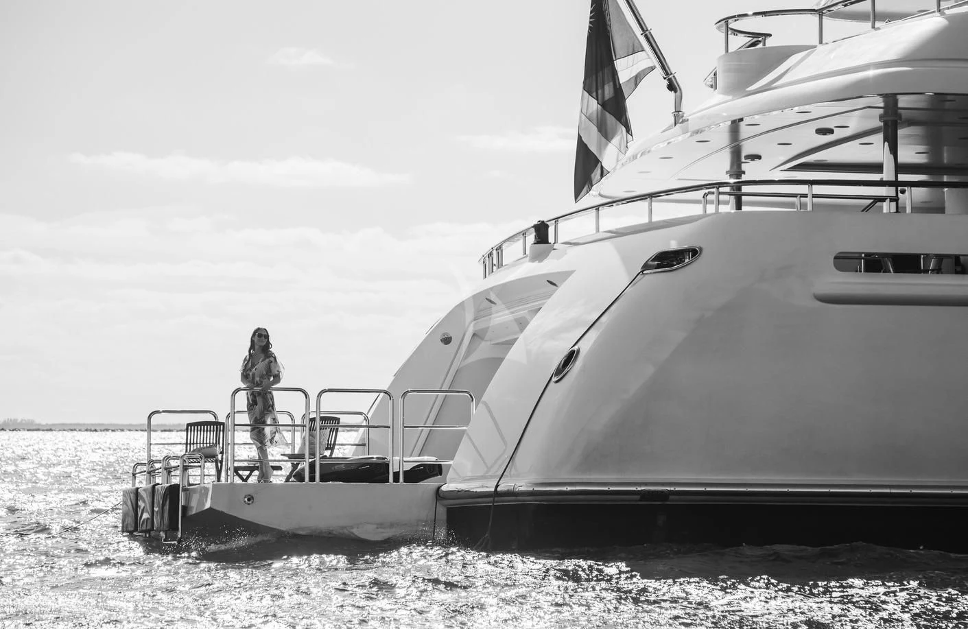 a person standing on a boat aboard SORRENTO Yacht for Sale
