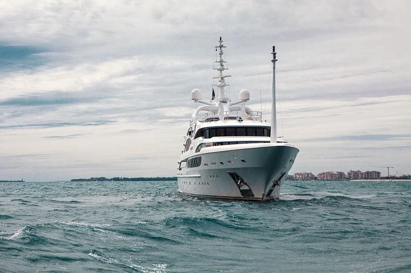a white boat in the water aboard SORRENTO Yacht for Sale