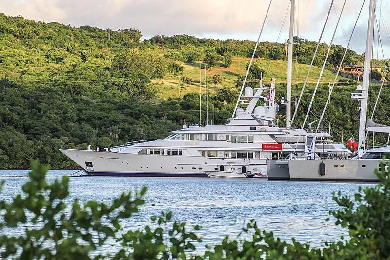 a boat in the water aboard TELEOST Yacht for Sale