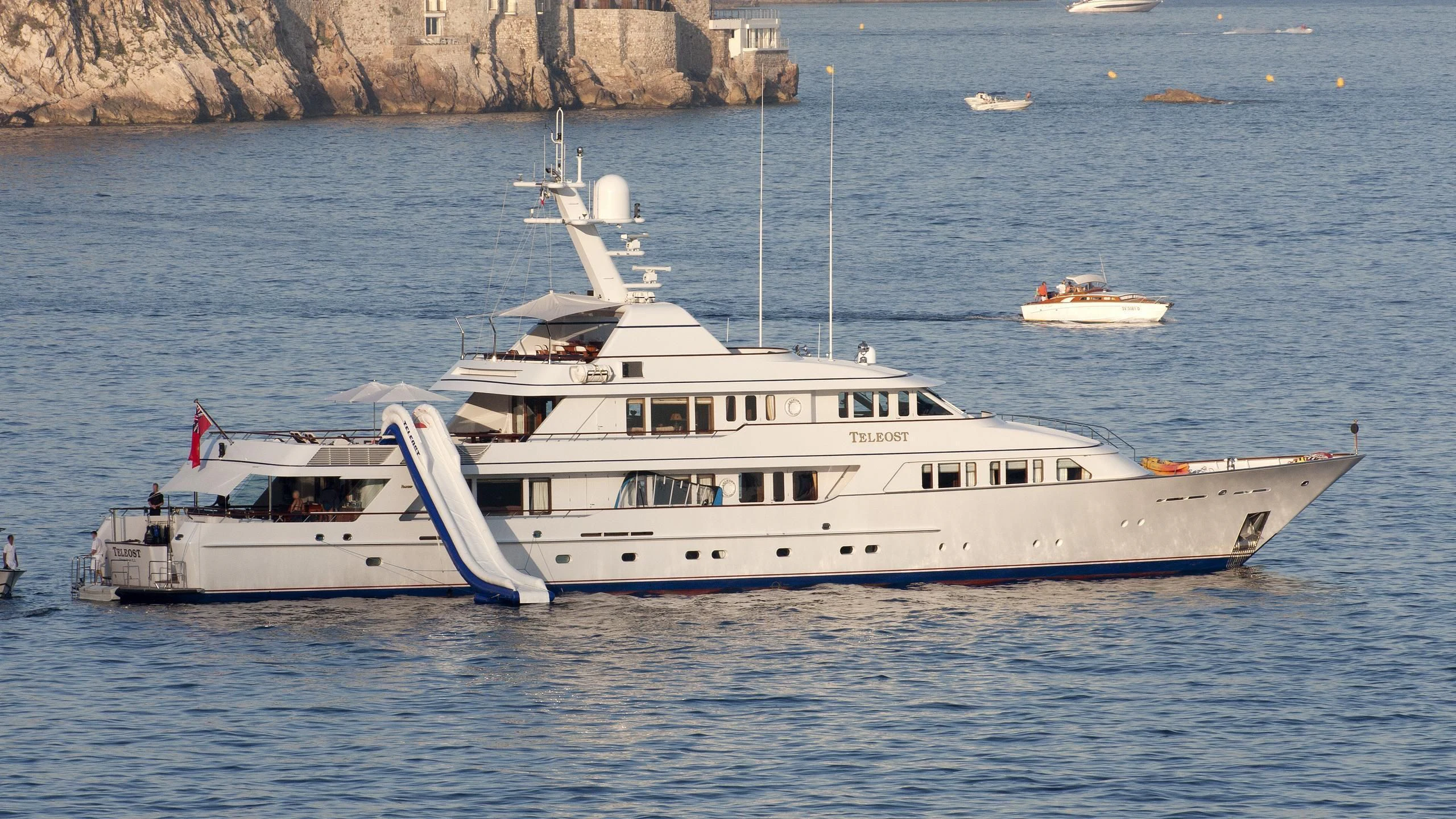 a boat on the water aboard TELEOST Yacht for Sale
