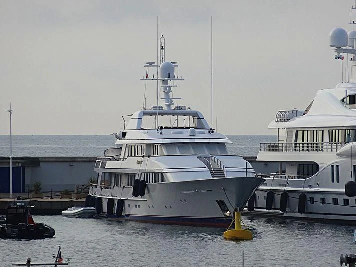 a couple of large boats in the water aboard TELEOST Yacht for Sale