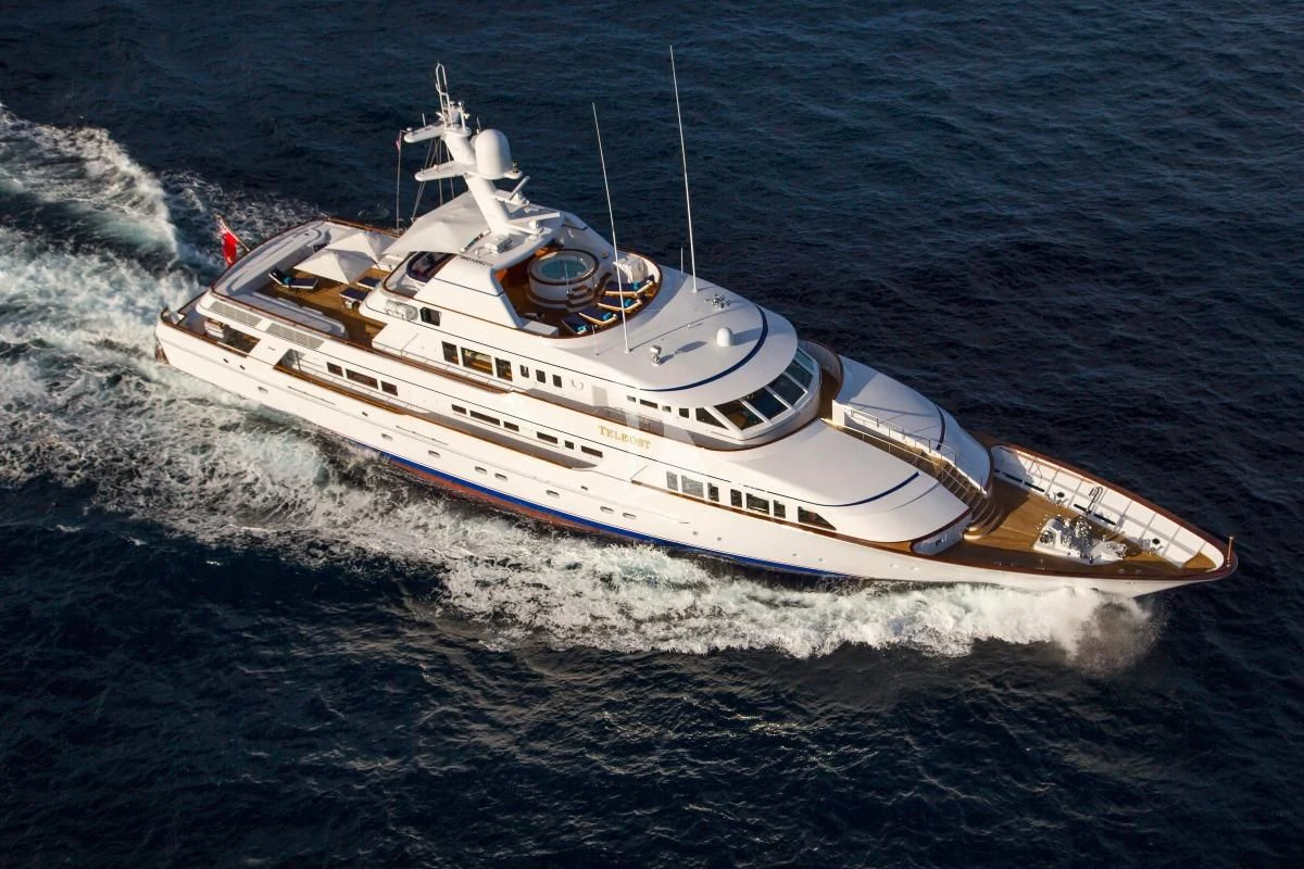 a boat on the water aboard TELEOST Yacht for Sale