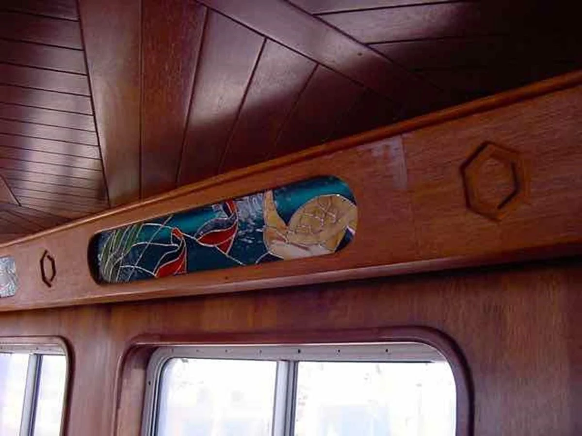 a suitcase with clothes on it aboard PRINCIPE DEL MAR Yacht for Sale