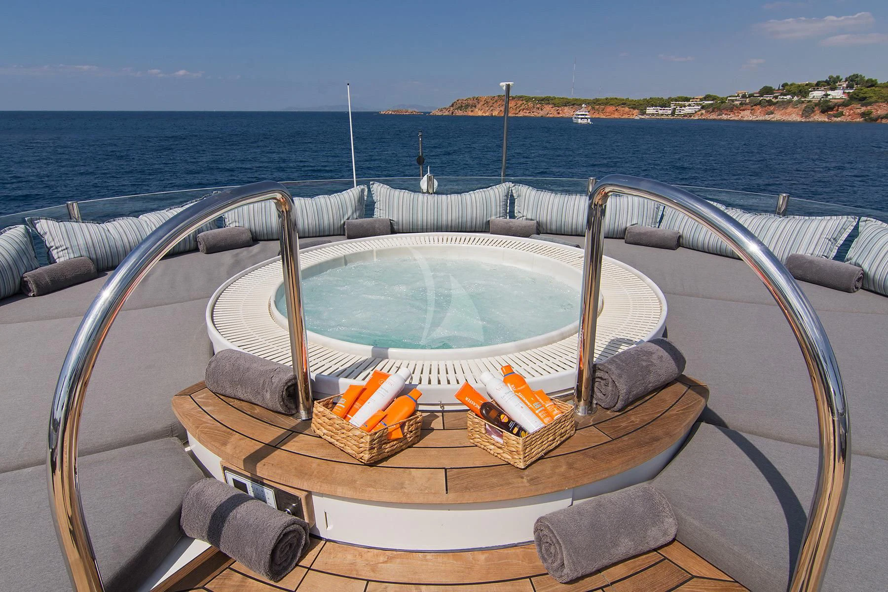 a boat on the water aboard HALLO Yacht for Sale
