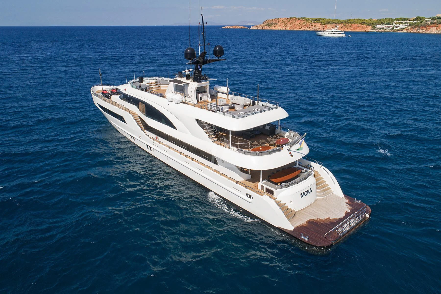 a boat on the water aboard HALLO Yacht for Sale