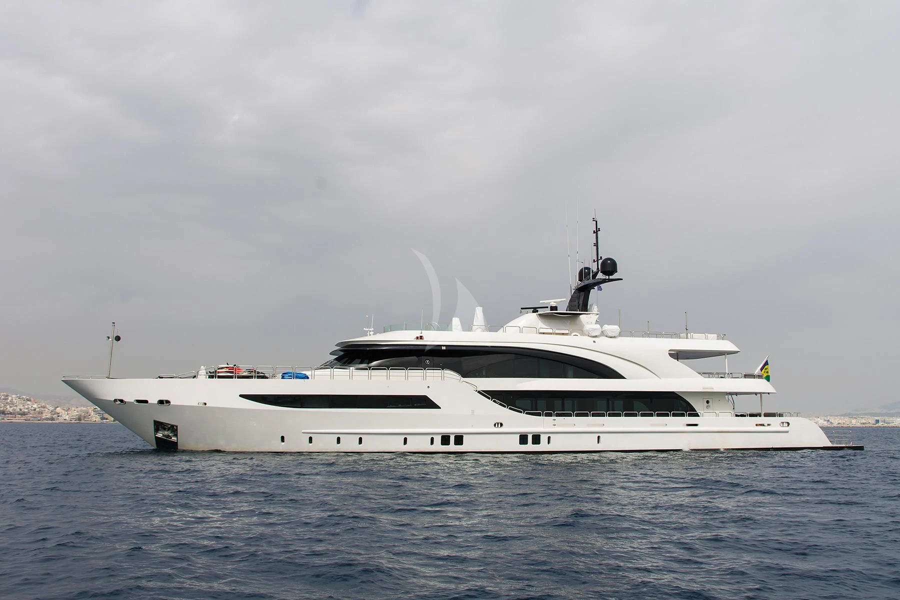 a white yacht in the water aboard HALLO Yacht for Sale