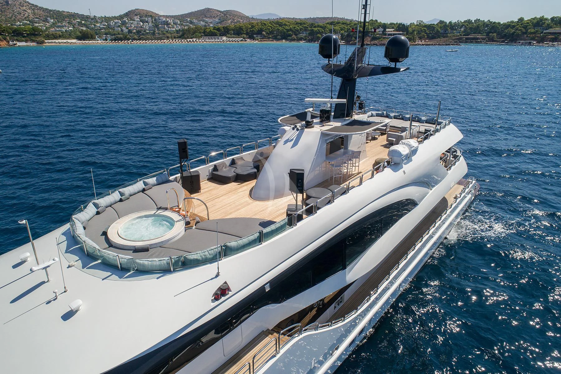 a boat in the water aboard HALLO Yacht for Sale