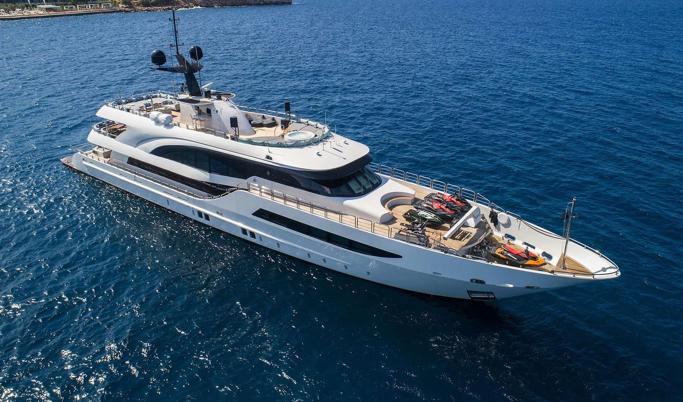 a boat on the water aboard HALLO Yacht for Sale