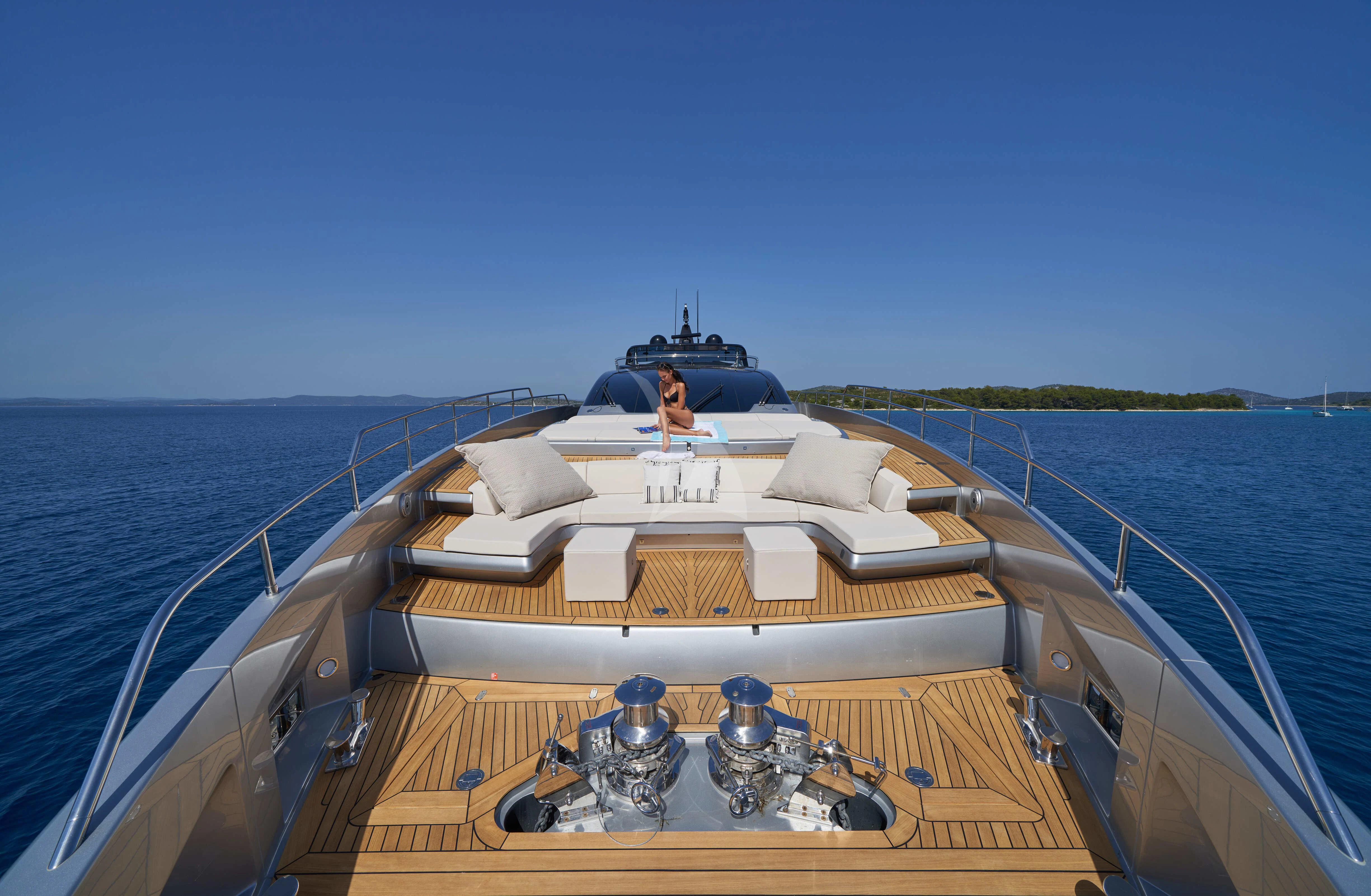 a boat on the water aboard NIKITA Yacht for Sale