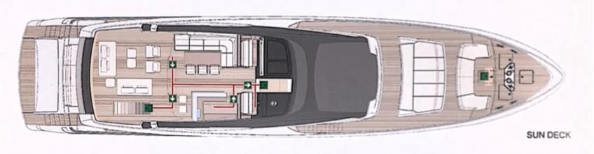 a computer generated image of a building aboard NIKITA Yacht for Sale