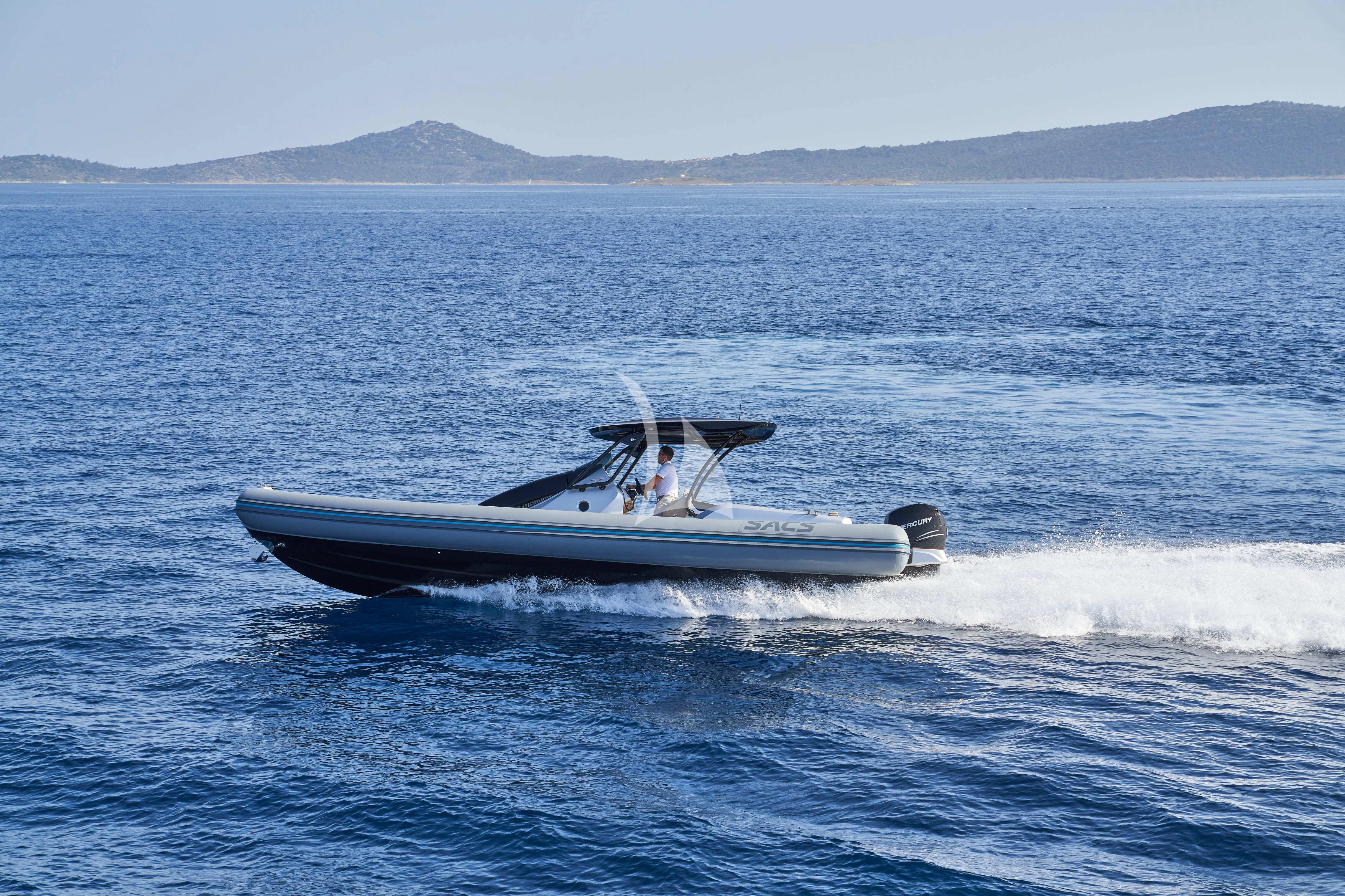 a boat in the water aboard NIKITA Yacht for Sale
