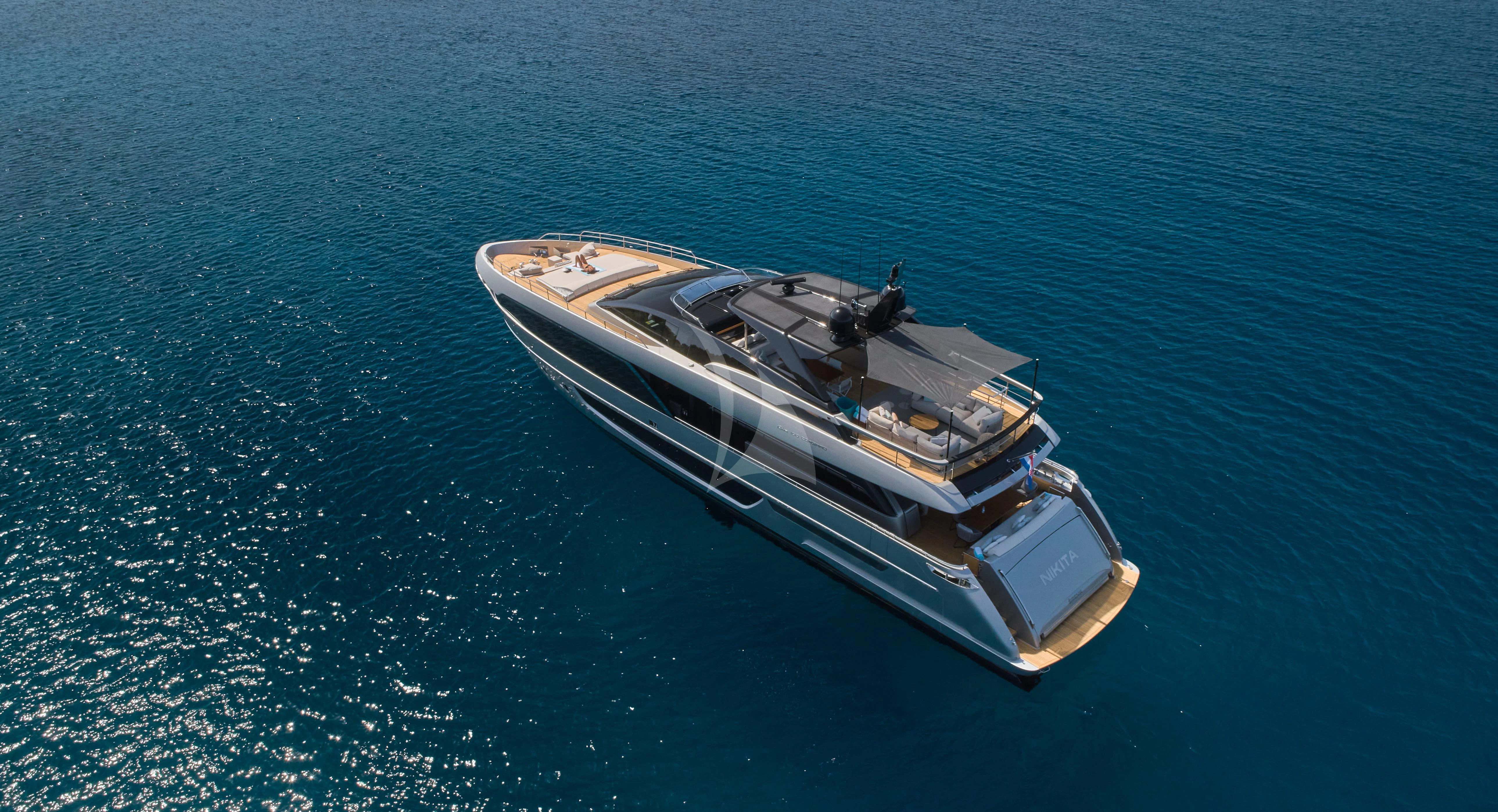 a boat in the water aboard NIKITA Yacht for Sale