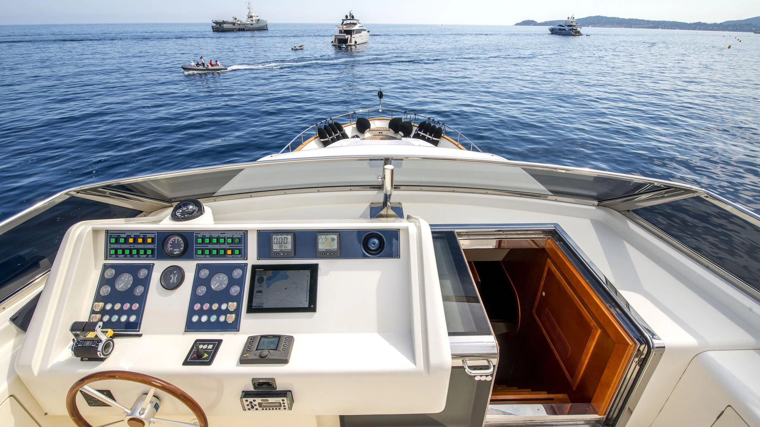 a boat on the water aboard ACE1 Yacht for Sale