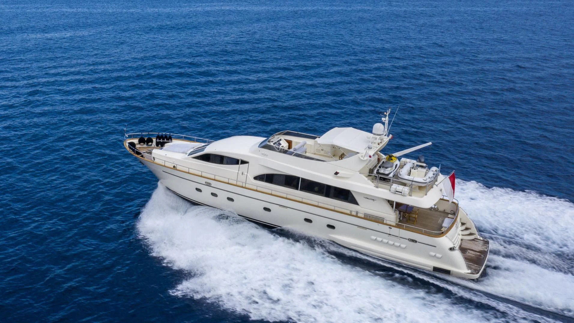 a white yacht on the water aboard ACE1 Yacht for Sale