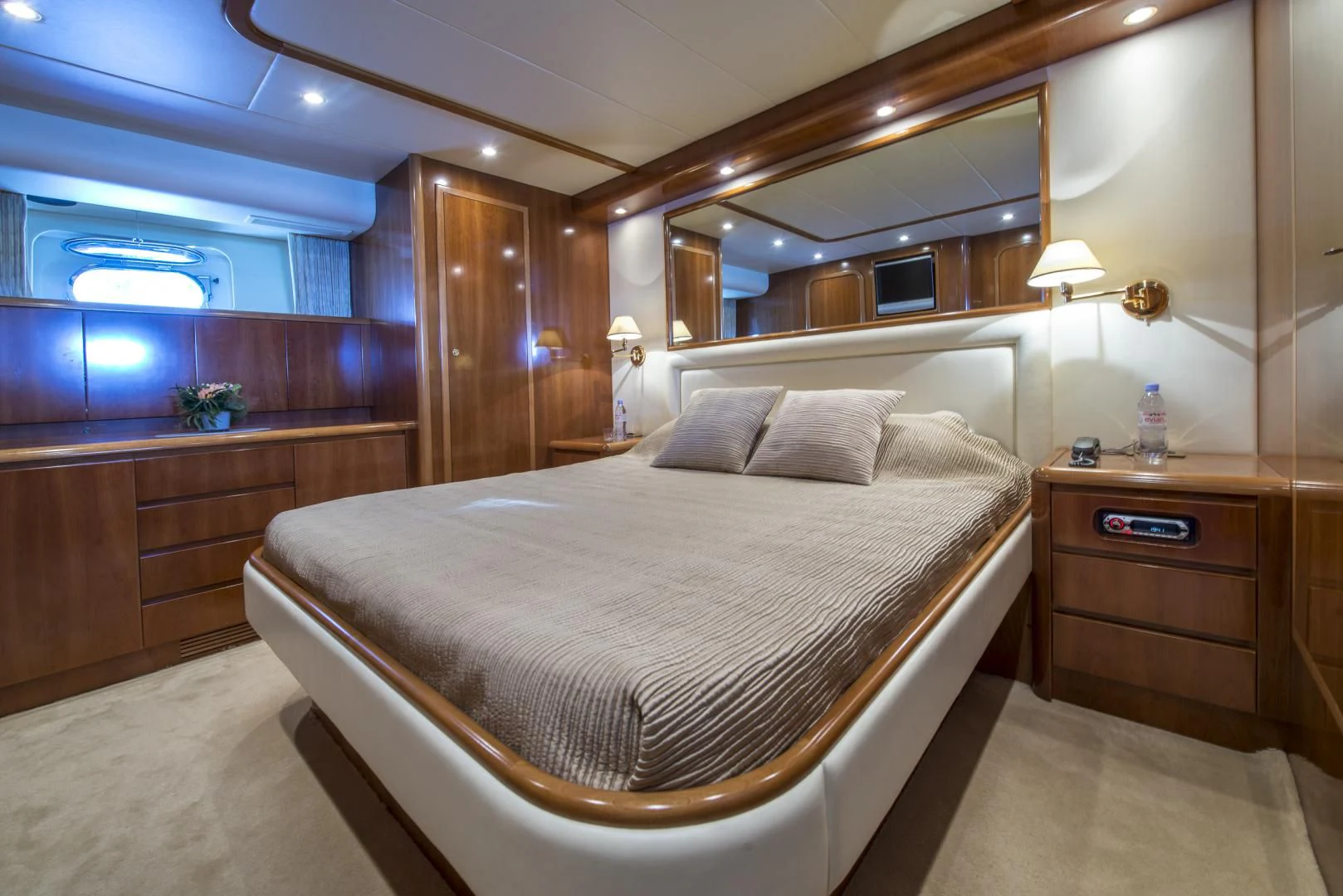 a bed in a room aboard ACE1 Yacht for Sale