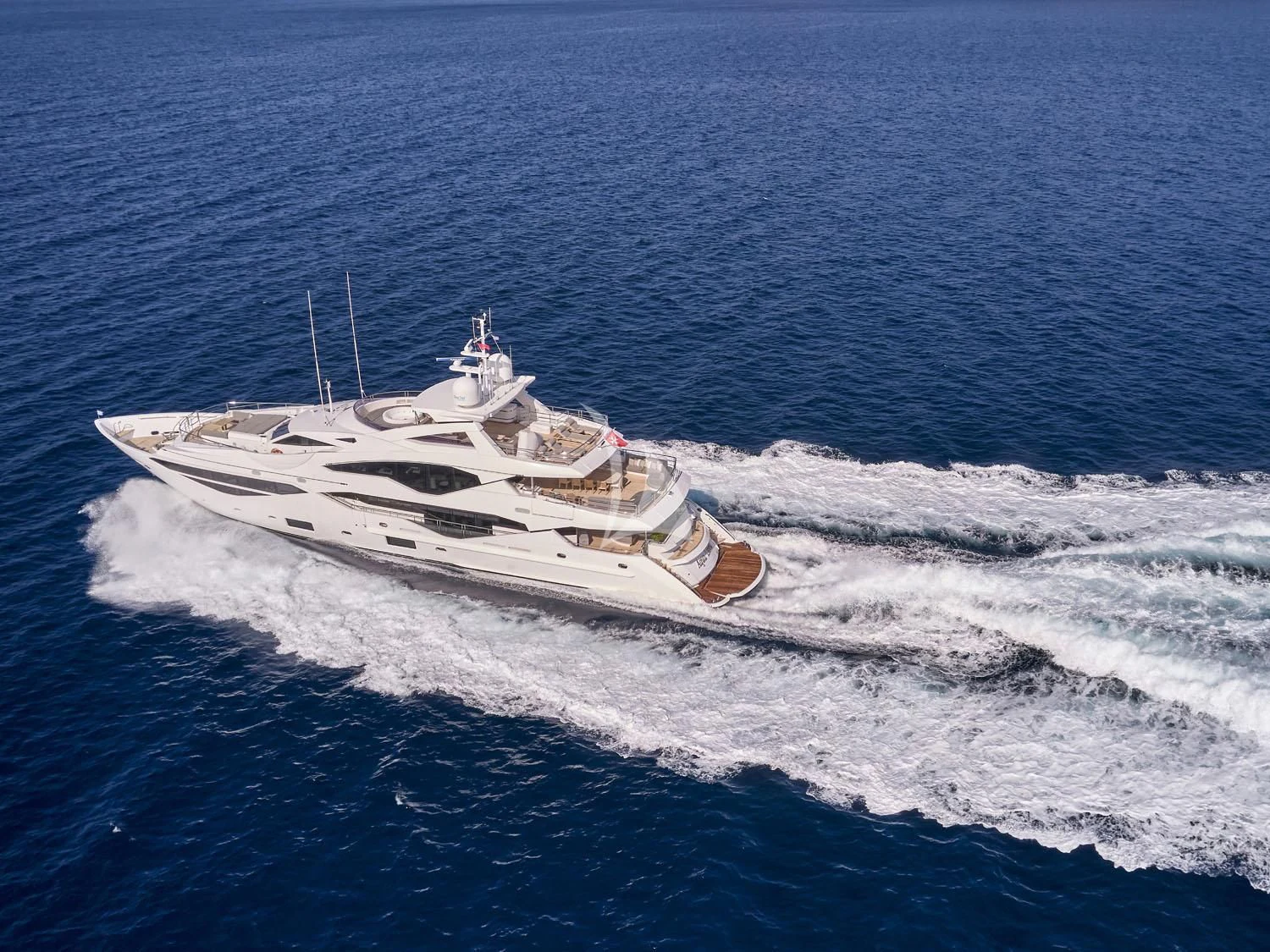 a ship in the ocean aboard AQUA LIBRA Yacht for Charter