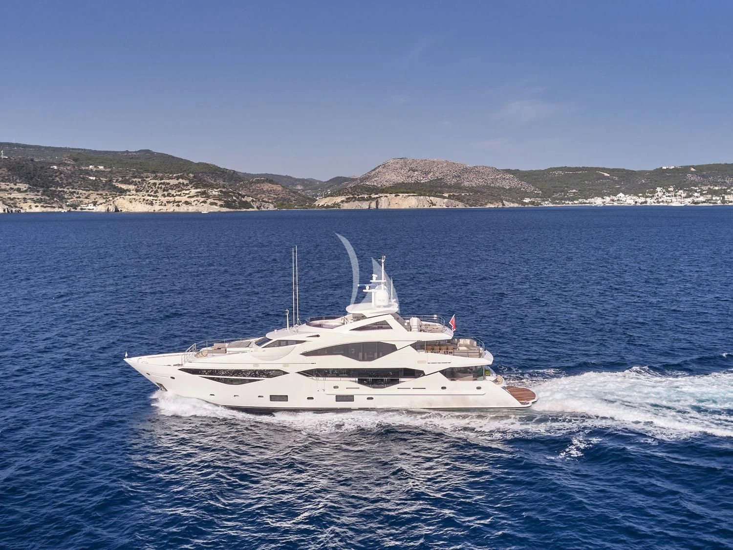 a boat on the water aboard AQUA LIBRA Yacht for Charter
