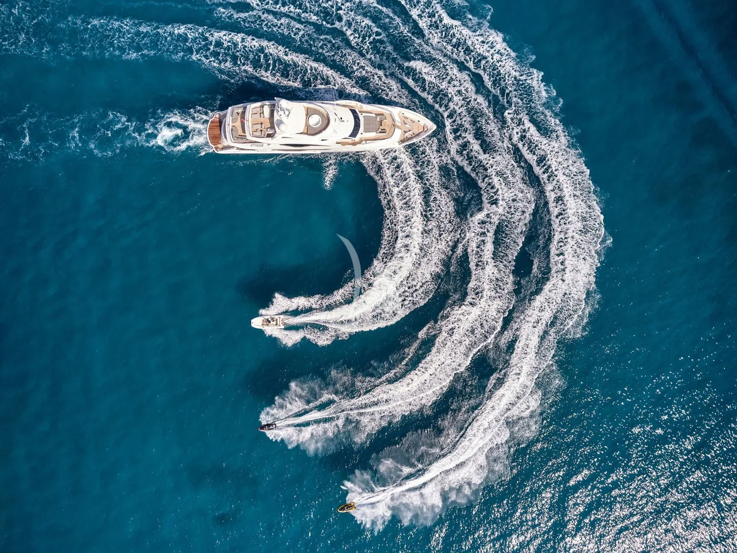 a small metal object in the water aboard AQUA LIBRA Yacht for Charter