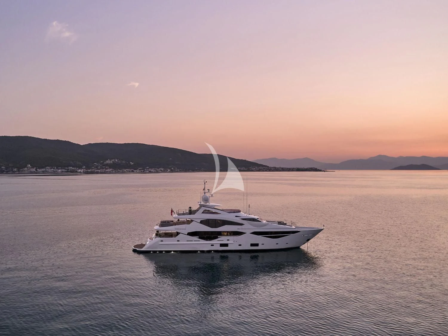 a boat in the water aboard AQUA LIBRA Yacht for Charter