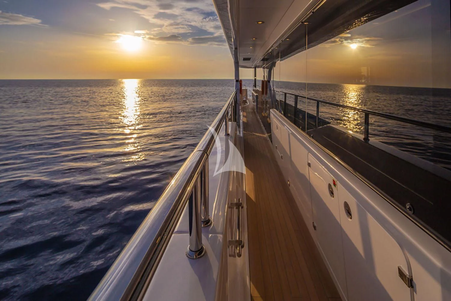 a boat on the water aboard AQUA LIBRA Yacht for Charter