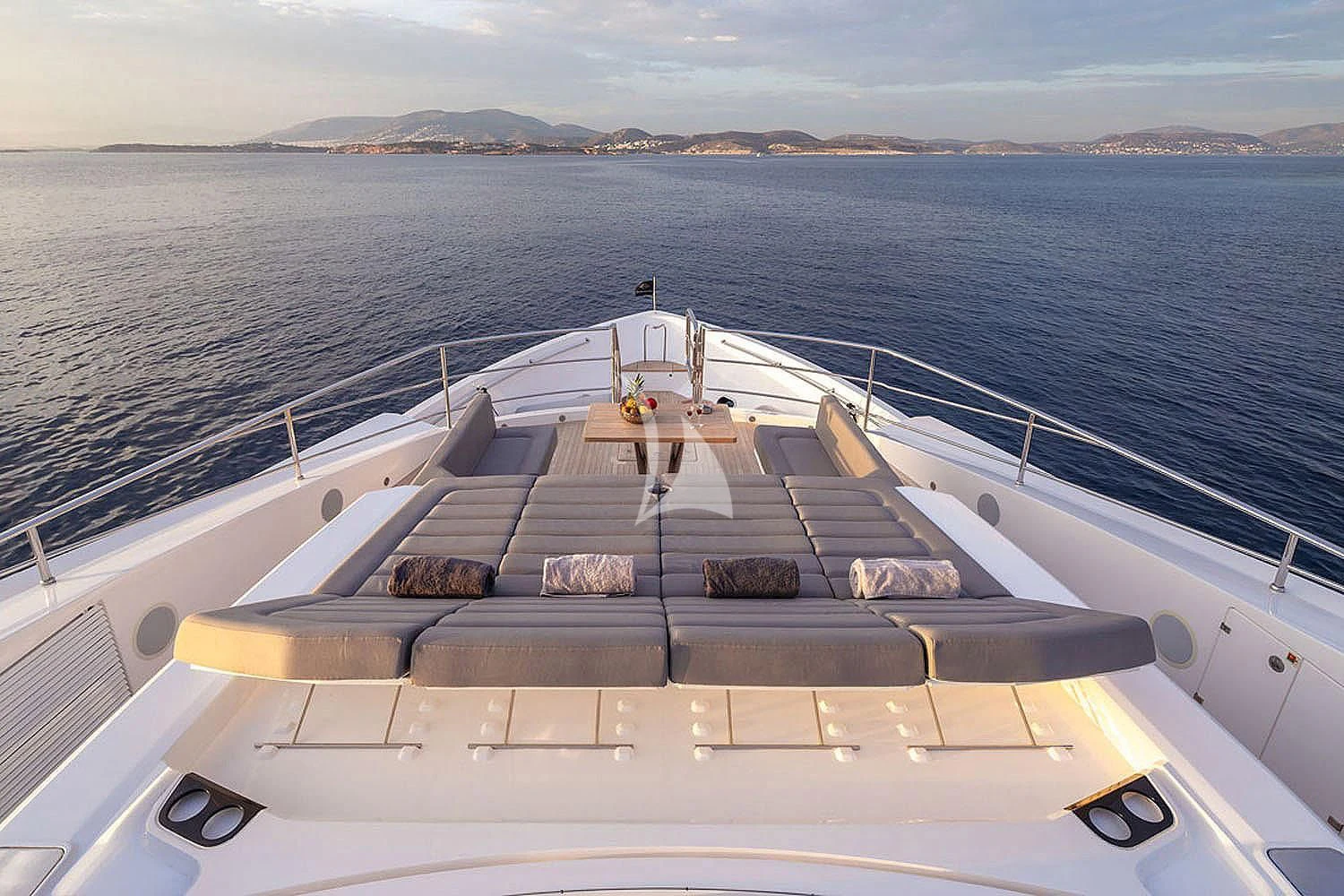 a boat on the water aboard AQUA LIBRA Yacht for Charter