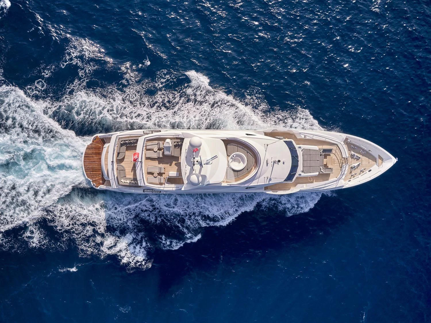a boat in the water aboard AQUA LIBRA Yacht for Charter