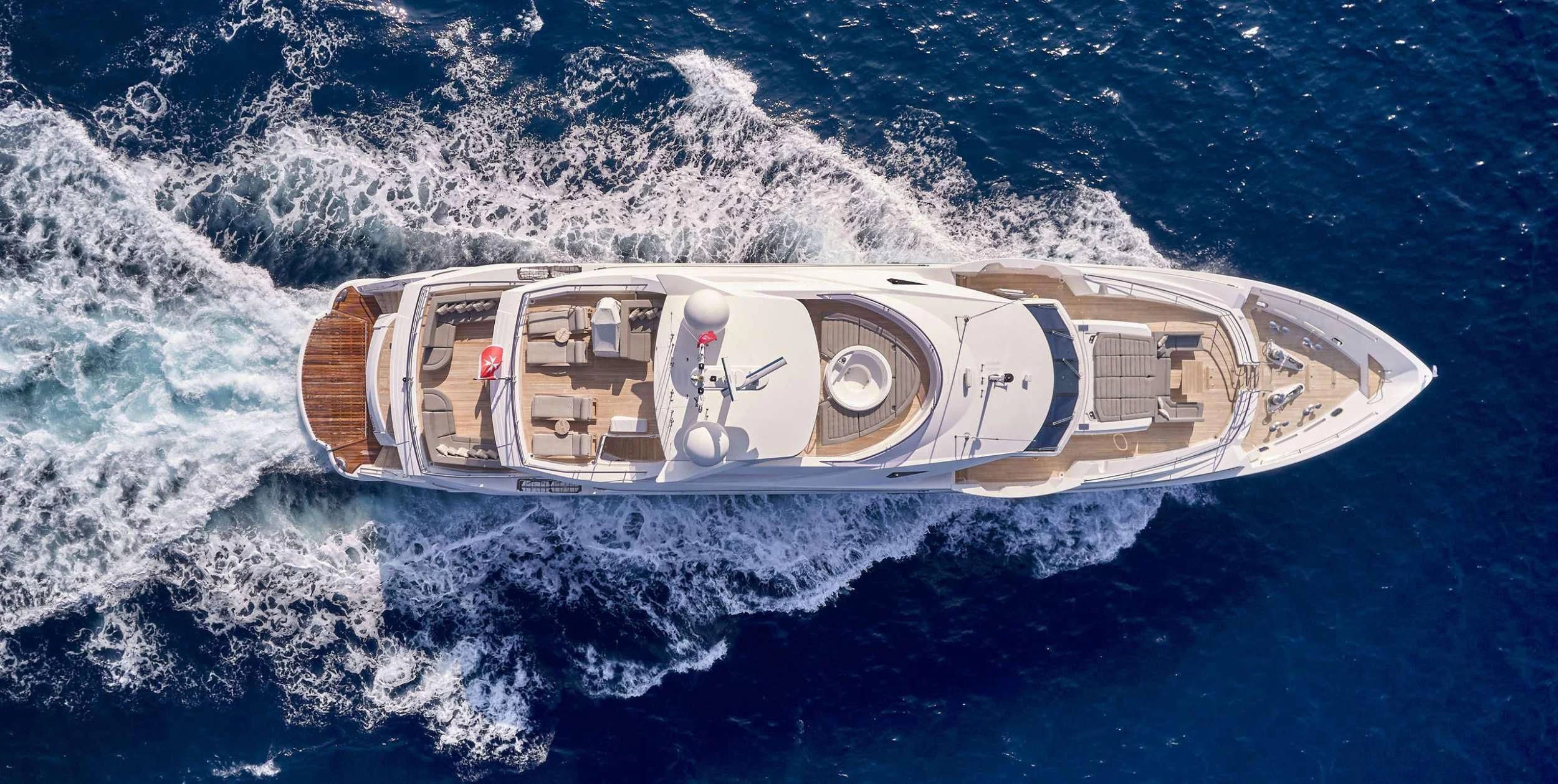 a space ship in the water aboard AQUA LIBRA Yacht for Charter