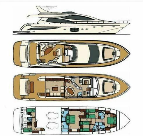 diagram aboard ADEL I Yacht for Sale