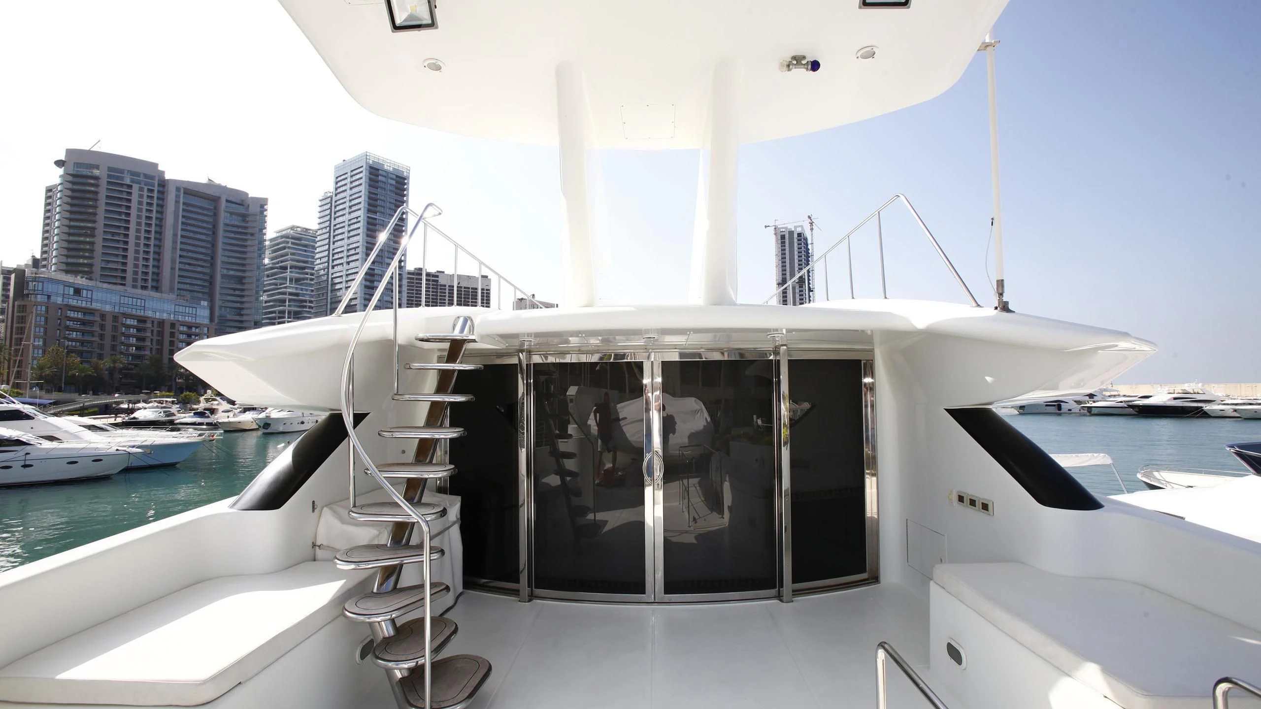 a boat with a canopy aboard TAMTEEN Yacht for Sale