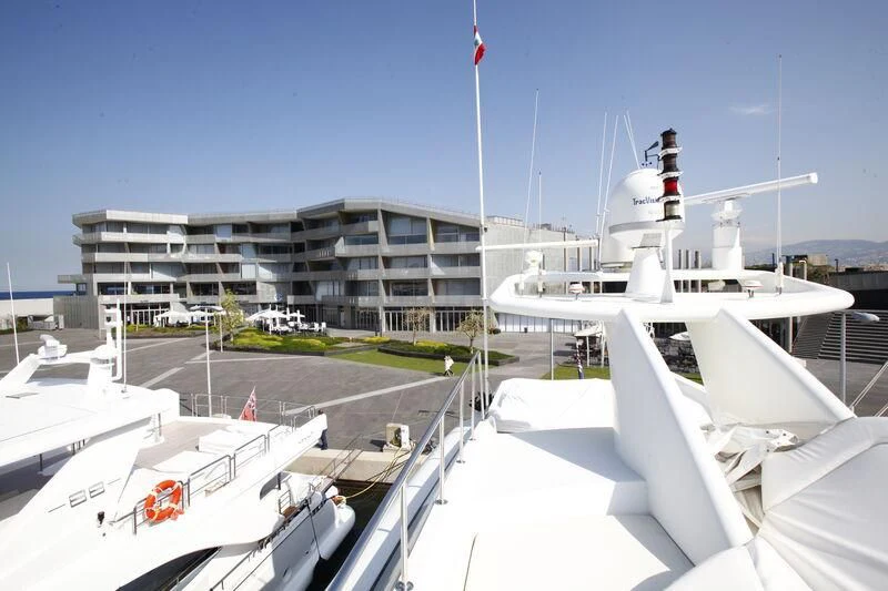 a group of boats on a dock aboard TAMTEEN Yacht for Sale