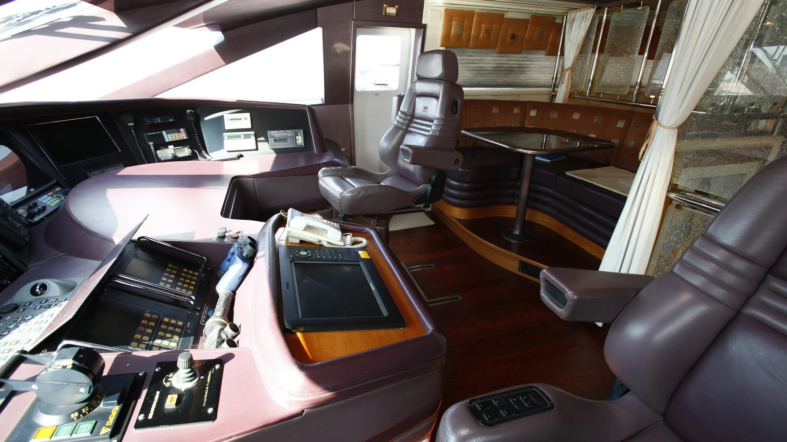 a vehicle with many computers on it aboard TAMTEEN Yacht for Sale