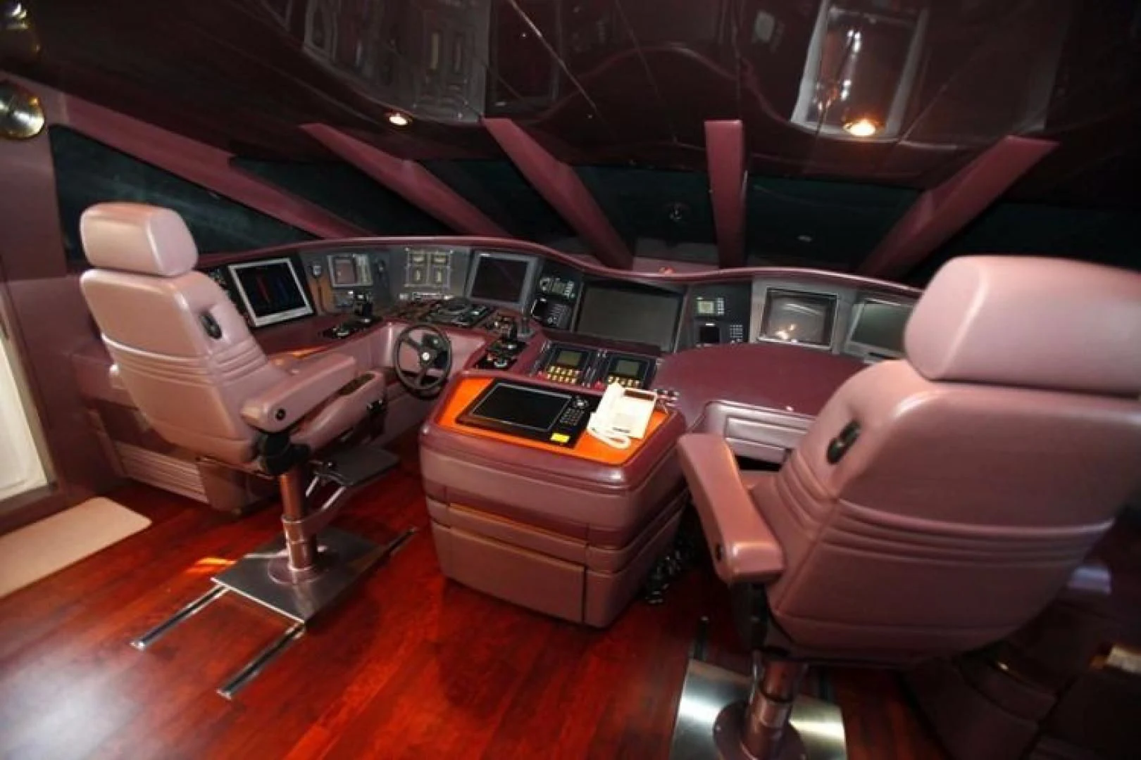 inside of a car aboard TAMTEEN Yacht for Sale
