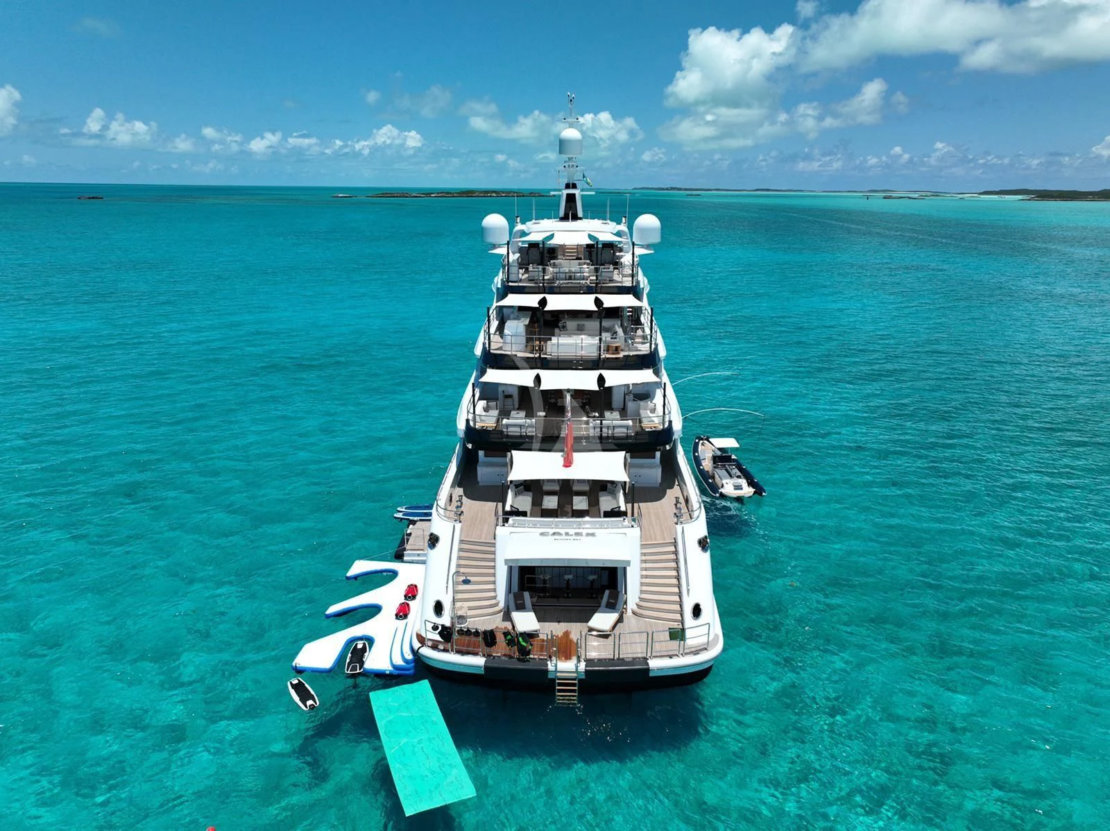 a ship in the water aboard CALEX Yacht for Sale