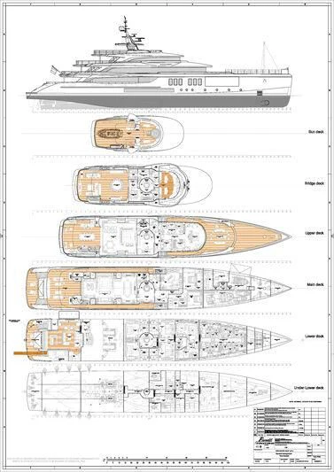 diagram aboard CALEX Yacht for Sale