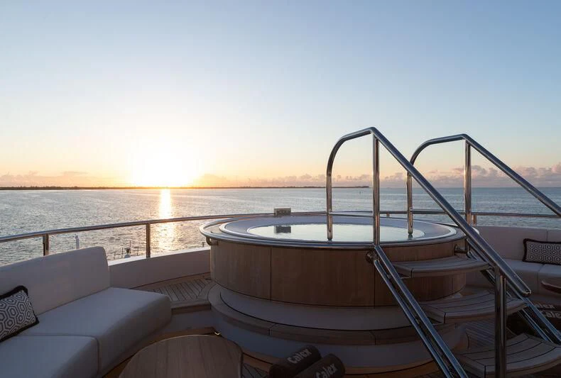 a boat on a body of water aboard CALEX Yacht for Sale
