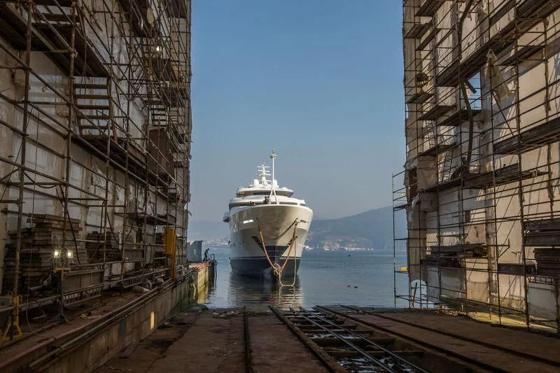 a boat in the water aboard MAYBE Yacht for Sale