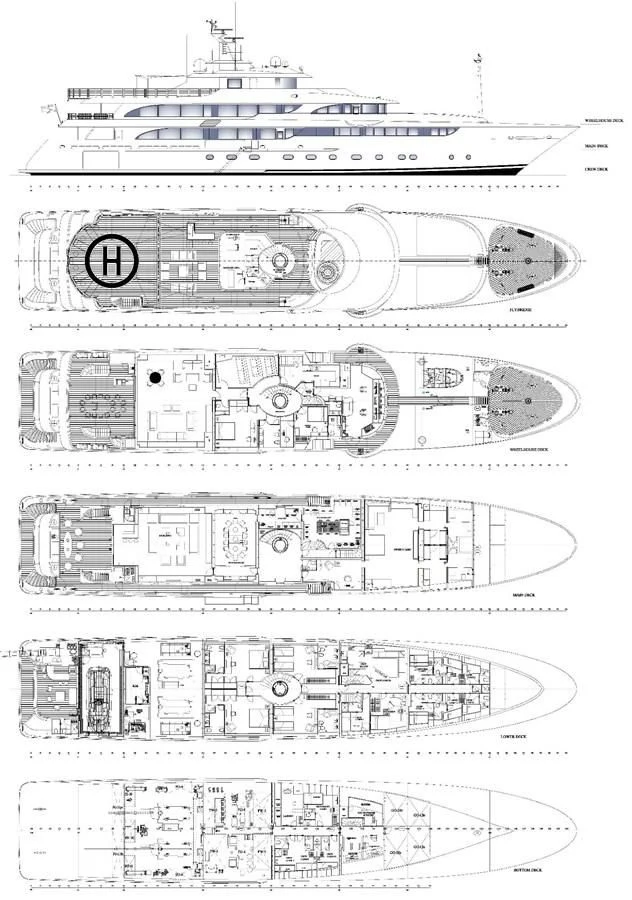 diagram aboard MAYBE Yacht for Sale