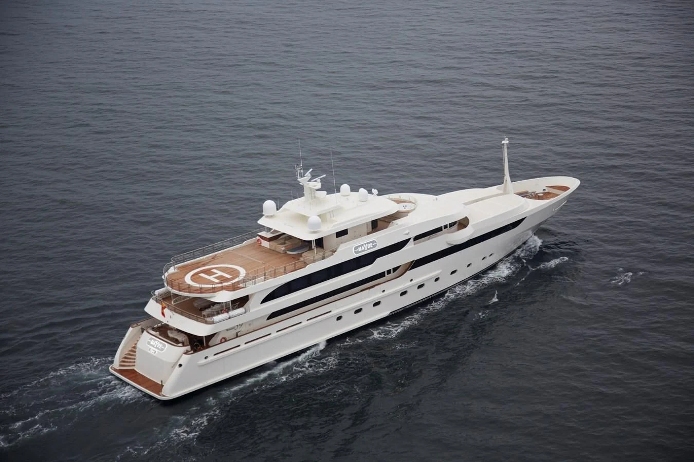 a boat in the water aboard MAYBE Yacht for Sale